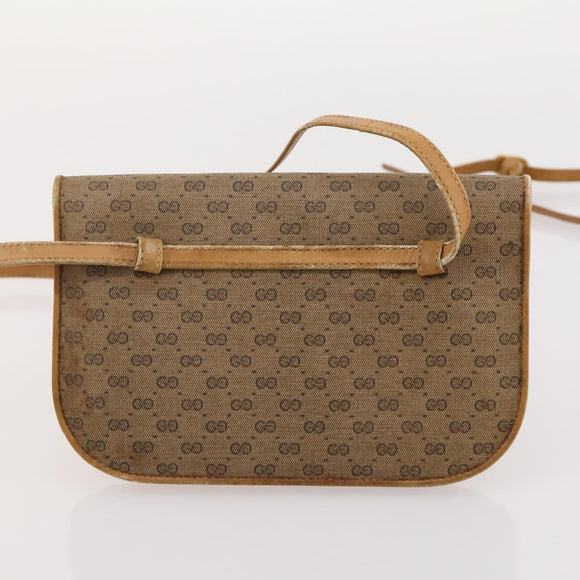 GUCCI GG Supreme Micro GG Supreme Web Sherry Line Bag PVC 3 Set Auth 182272