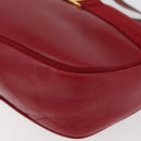 Salvatore Ferragamo Vala Shoulder Bag Leather Red Gold Auth 182294-11