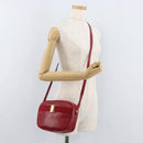Salvatore Ferragamo Vala Shoulder Bag Leather Red Gold Auth 182294-23