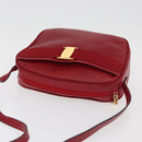 Salvatore Ferragamo Vala Shoulder Bag Leather Red Gold Auth 182294-6