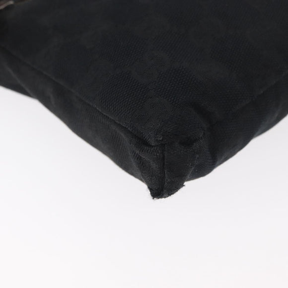 GUCCI GG Canvas Web Sherry Line Gürteltasche Schwarz Silber 28566 Auth 182295