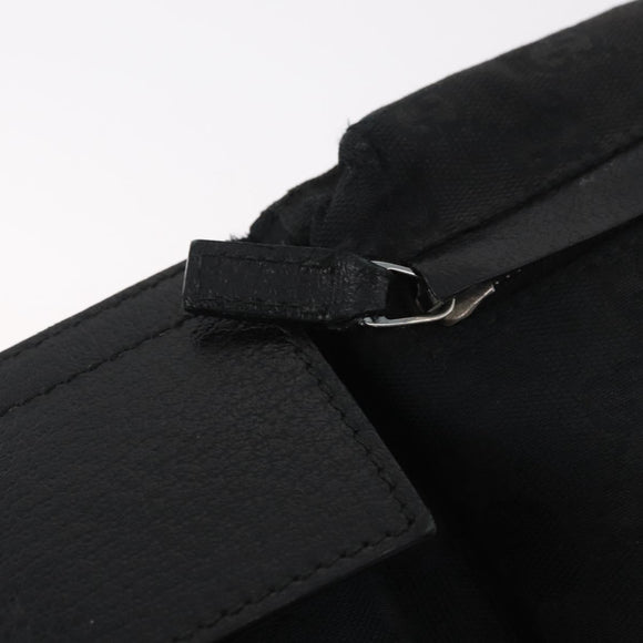 GUCCI GG Canvas Web Sherry Line Gürteltasche Schwarz Silber 28566 Auth 182295