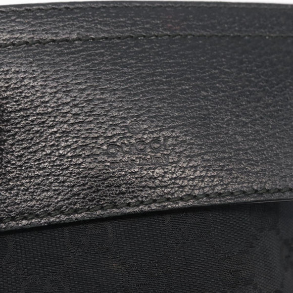 GUCCI GG Canvas Web Sherry Line Gürteltasche Schwarz Silber 28566 Auth 182295