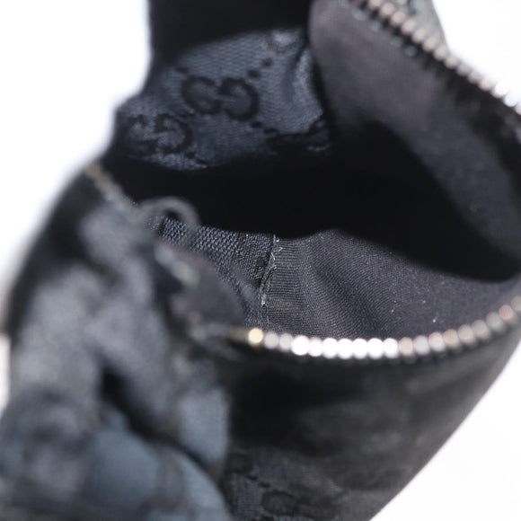 GUCCI GG Canvas Web Sherry Line Gürteltasche Schwarz Silber 28566 Auth 182295