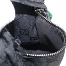 GUCCI GG Canvas Web Sherry Line Gürteltasche Schwarz Silber 28566 Auth 182295-21