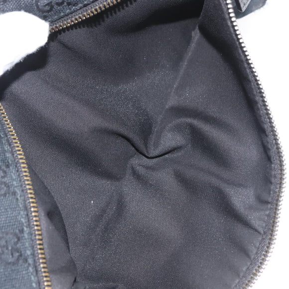 GUCCI GG Canvas Web Sherry Line Gürteltasche Schwarz Silber 28566 Auth 182295