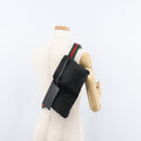 GUCCI GG Canvas Web Sherry Line Gürteltasche Schwarz Silber 28566 Auth 182295-24