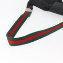 GUCCI GG Canvas Web Sherry Line Gürteltasche Schwarz Silber 28566 Auth 182295-7