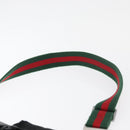 GUCCI GG Canvas Web Sherry Line Gürteltasche Schwarz Silber 28566 Auth 182295-8