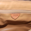 CELINE Macadam Canvas Hand Bag PVC Leather Brown Gold Auth 182298-18