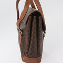 CELINE Macadam Canvas Hand Bag PVC Leather Brown Gold Auth 182298-4