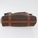 CELINE Macadam Canvas Hand Bag PVC Leather Brown Gold Auth 182298-5