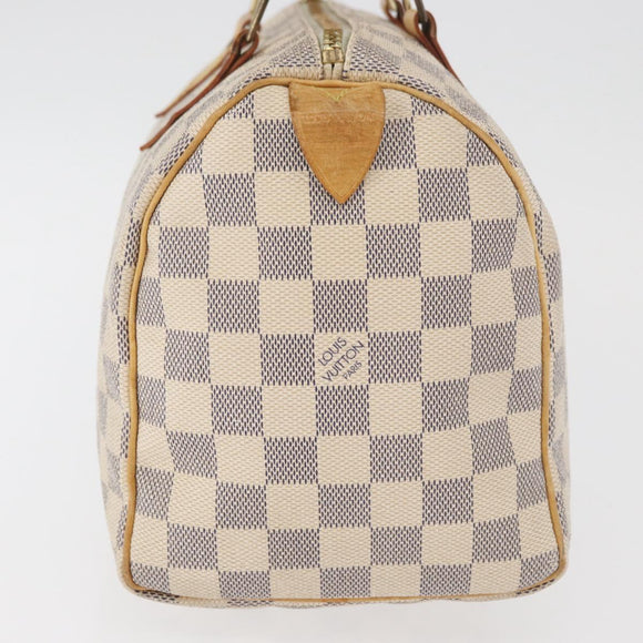 LOUIS VUITTON Damier Azur Speedy 25 Hand Bag N41534 LV Auth 182302