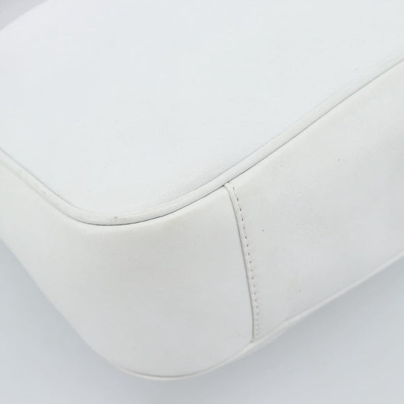 GUCCI Bamboo Shoulder Bag Leather 2way White Gold 001 2113 1638 Auth 182303