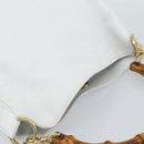 GUCCI Bamboo Shoulder Bag Leather 2way White Gold 001 2113 1638 Auth 182303-6