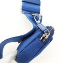 PRADA Shoulder Bag Canvas Blue Silver Auth 182306M-8