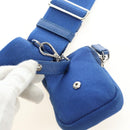 PRADA Shoulder Bag Canvas Blue Silver Auth 182306M-9
