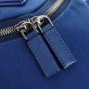 PRADA Shoulder Bag Canvas Blue Silver Auth 182306M-17