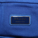 PRADA Shoulder Bag Canvas Blue Silver Auth 182306M-19
