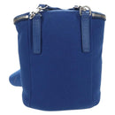 PRADA Shoulder Bag Canvas Blue Silver Auth 182306M-2