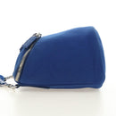 PRADA Shoulder Bag Canvas Blue Silver Auth 182306M-3