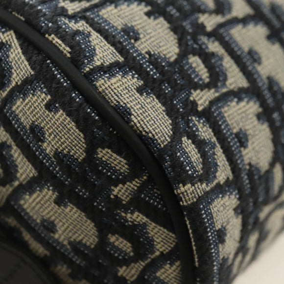 Christian Dior Trotter Canvas Oblique Rabbit Mini Roller Bag Navy Auth 182307SAM