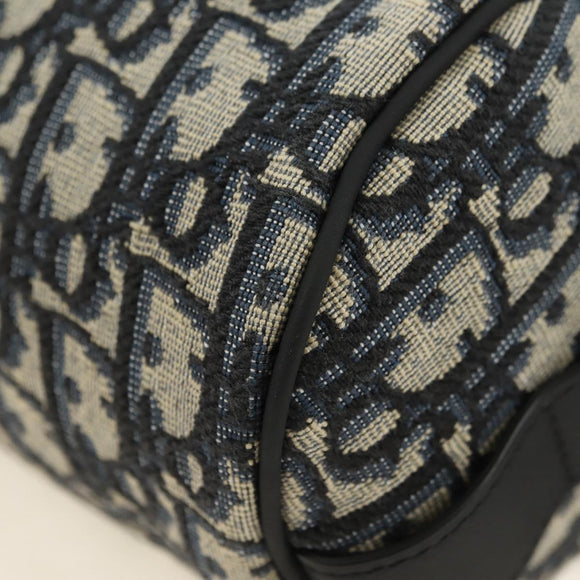 Christian Dior Trotter Canvas Oblique Rabbit Mini Roller Bag Navy Auth 182307SAM