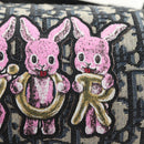 Christian Dior Trotter Canvas Oblique Rabbit Mini Roller Bag Navy Auth 182307SAM-20