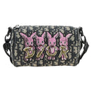 Christian Dior Trotter Canvas Oblique Rabbit Mini Roller Bag Navy Auth 182307SAM-13