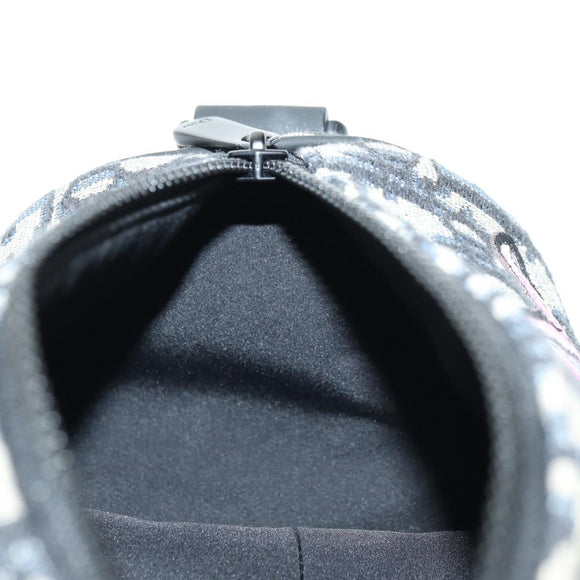 Christian Dior Trotter Canvas Oblique Rabbit Mini Roller Bag Navy Auth 182307SAM