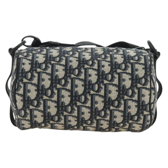 Christian Dior Trotter Canvas Oblique Rabbit Mini Roller Bag Navy Auth 182307SAM