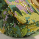 Christian Dior Caro Chain Shoulder Bag Canvas Beads Green Gold Auth 182308SM-10