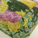 Christian Dior Caro Chain Shoulder Bag Canvas Beads Green Gold Auth 182308SM-13