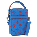 LOUIS VUITTON Monogram Glow Danube Shoulder Bag Blue Red M14685 LV Auth 182313SM-1