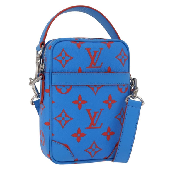 LOUIS VUITTON Monogram Glow Danube Shoulder Bag Blue Red M14685 LV Auth 182313SM