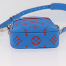 LOUIS VUITTON Monogram Glow Danube Shoulder Bag Blue Red M14685 LV Auth 182313SM-5