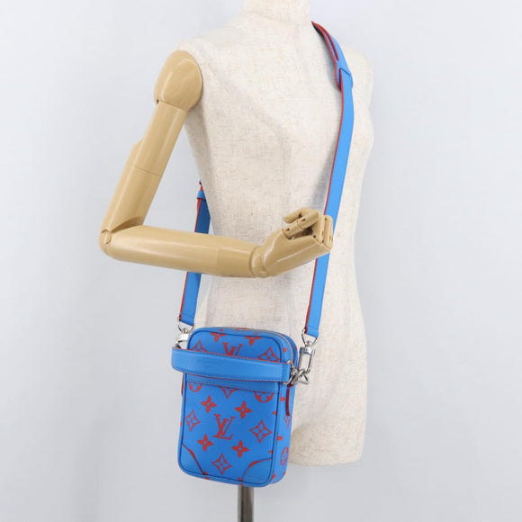 LOUIS VUITTON Monogram Glow Danube Shoulder Bag Blue Red M14685 LV Auth 182313SM