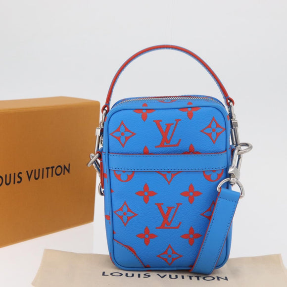 LOUIS VUITTON Monogram Glow Danube Shoulder Bag Blue Red M14685 LV Auth 182313SM