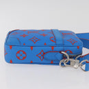 LOUIS VUITTON Monogram Glow Danube Shoulder Bag Blue Red M14685 LV Auth 182313SM-3