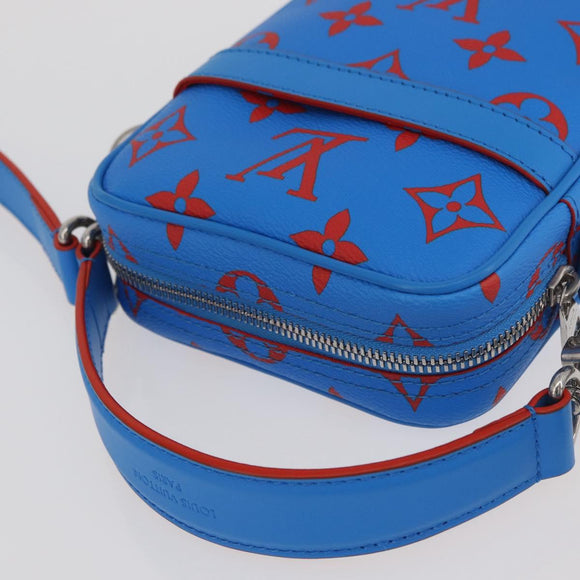 LOUIS VUITTON Monogram Glow Danube Shoulder Bag Blue Red M14685 LV Auth 182313SM
