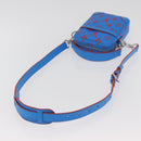 LOUIS VUITTON Monogram Glow Danube Shoulder Bag Blue Red M14685 LV Auth 182313SM-8