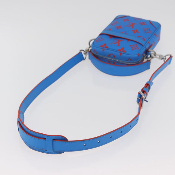 LOUIS VUITTON Monogram Glow Danube Shoulder Bag Blue Red M14685 LV Auth 182313SM