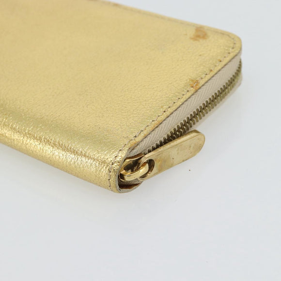 LOUIS VUITTON Zippy Wallet Lange Portemonnee Suhari Goud M95569 LV Auth 182314A