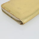 LOUIS VUITTON Zippy Wallet Lange Portemonnee Suhari Goud M95569 LV Auth 182314A-11