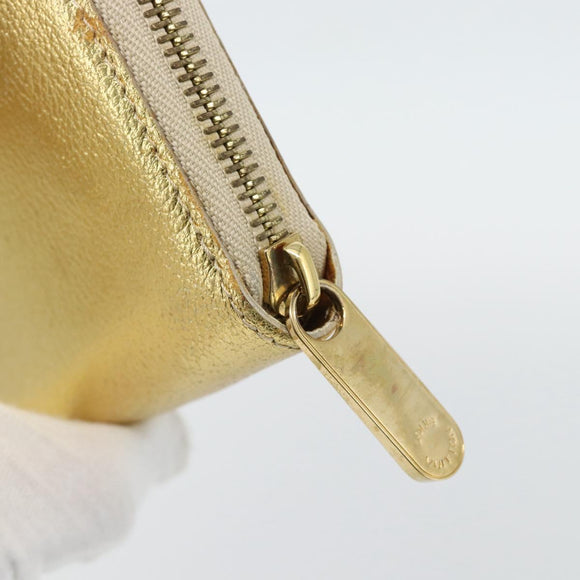 LOUIS VUITTON Zippy Wallet Lange Portemonnee Suhari Goud M95569 LV Auth 182314A