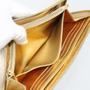 LOUIS VUITTON Zippy Wallet Lange Portemonnee Suhari Goud M95569 LV Auth 182314A-19