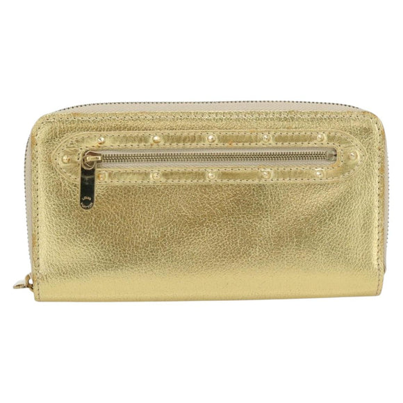 LOUIS VUITTON Zippy Wallet Lange Portemonnee Suhari Goud M95569 LV Auth 182314A