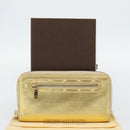 LOUIS VUITTON Zippy Wallet Lange Portemonnee Suhari Goud M95569 LV Auth 182314A-24