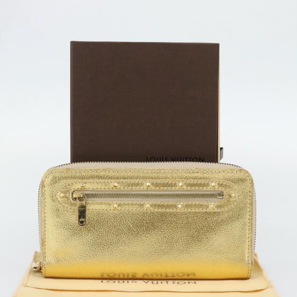 LOUIS VUITTON Zippy Wallet Lange Portemonnee Suhari Goud M95569 LV Auth 182314A