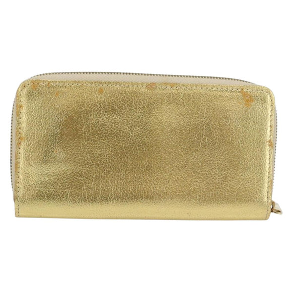 LOUIS VUITTON Zippy Wallet Lange Portemonnee Suhari Goud M95569 LV Auth 182314A
